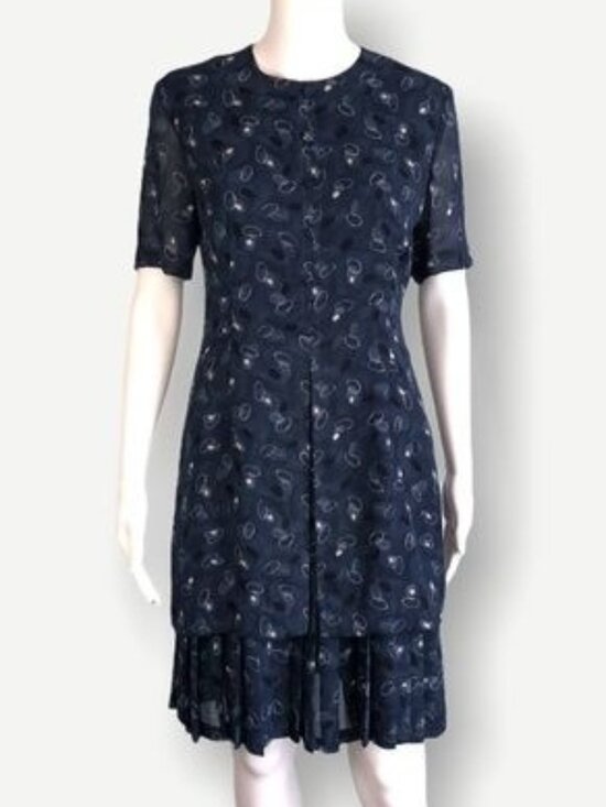 Vintage Dresses & Skirts - Vintage Rene Rowan for Saville 90's Pleated Dress - S